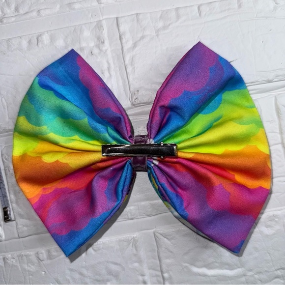 Handmade Lisa Frank Inspired Vibrant Hair Bow - Picture 3 of 14